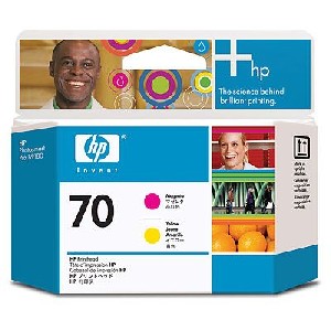 HP 70 Magenta and Yellow Printhead
